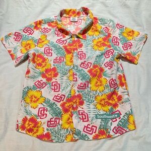 San Diego Padres Hawaiian Button down shirt. Size medium